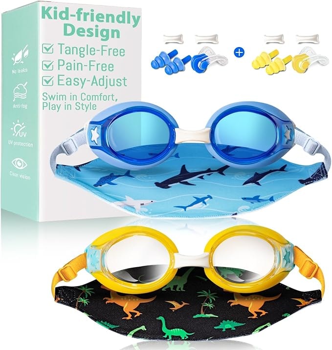 Pixel Panda Kids' Swim Goggles 2-Pack: $8.99