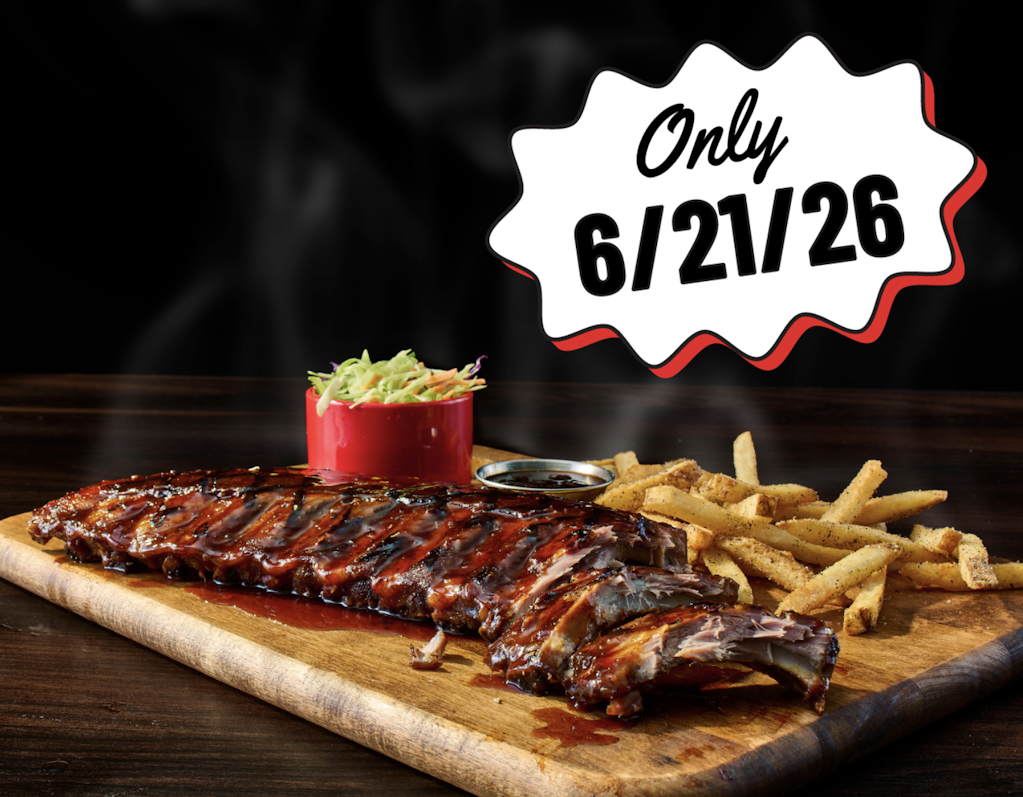 TGI Friday's Father's Day Full-Rack Big Ribs Meal: $20