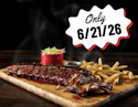 TGI Friday's Father's Day Full-Rack Big Ribs Meal for $20