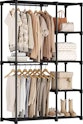 JHK 49" Portable Closet w/ Hanging Rods & Shelves for $26 + free shipping
