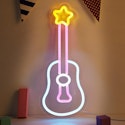 Guitar LED Neon Light: 1-cent + free shipping w/ $25