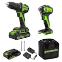 Greenworks Powerall 24V Cordless Brushless Drill/Impact Driver w/ 2 Batteries for $81 + free shipping