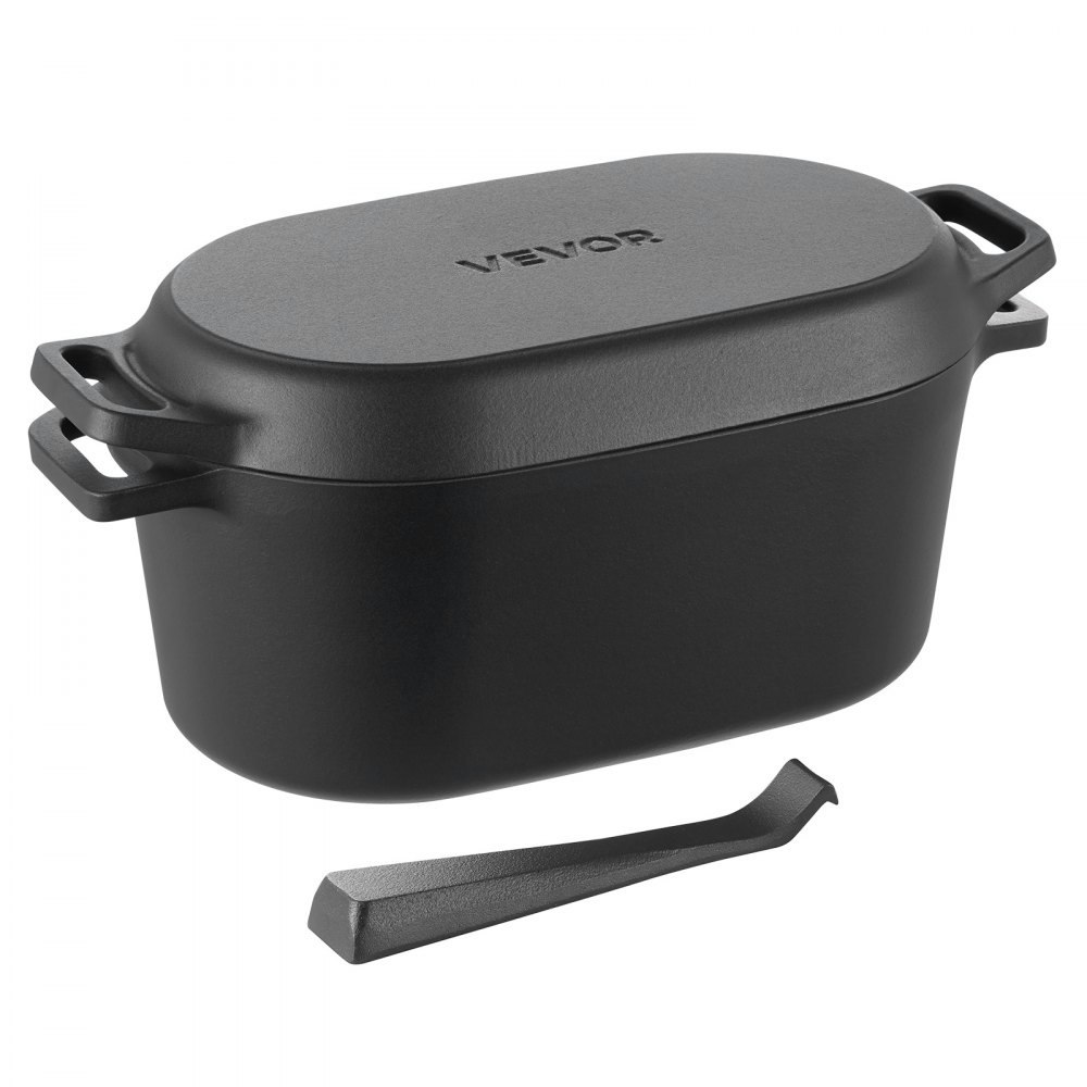  VEVOR 3.5-Quart Enameled Cast Iron Dutch Oven:  $26