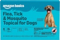 Amazon Basics 6-Count Flea, Tick & Mosquito Topical Treatment for X-Large Dogs for $20 w/ Prime + free shipping