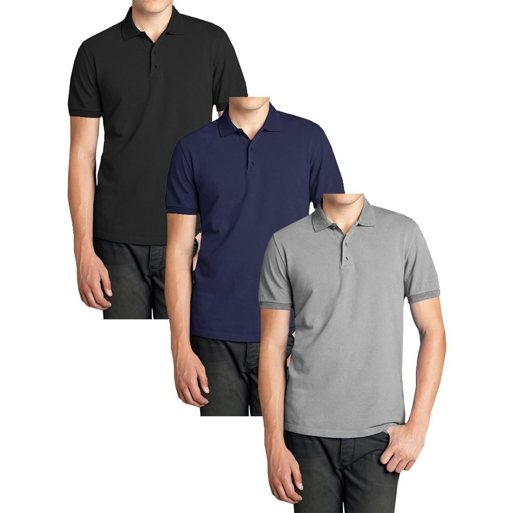 Men's Short Sleeve Pique Polo Shirts 3-Pack: $25.47 Men's Short Sleeve Pique Polo Shirts 3-Pack: $25.47