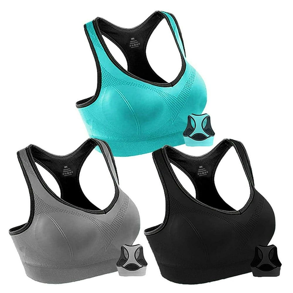 Gluaae Women's Racerback Sports Bra 3-Pack: $15.99 Gluaae Women's Racerback Sports Bra 3-Pack: $15.99