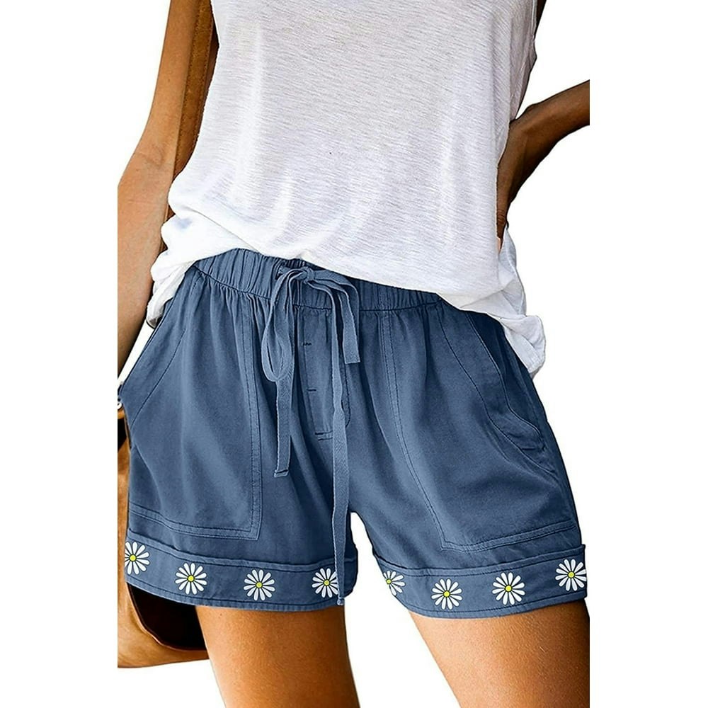 Shewin Women's Casual Mid-Rise Elastic Waist Shorts: $13.96 Shewin Women's Casual Mid-Rise Elastic Waist Shorts: $13.96