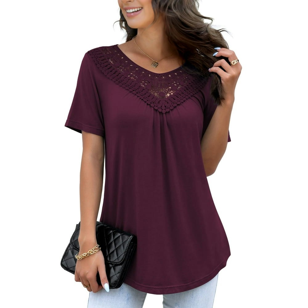 FOLUNSI Women's Plus Size Summer Tops M-4XL: $13.69 FOLUNSI Women's Plus Size Summer Tops M-4XL: $13.69