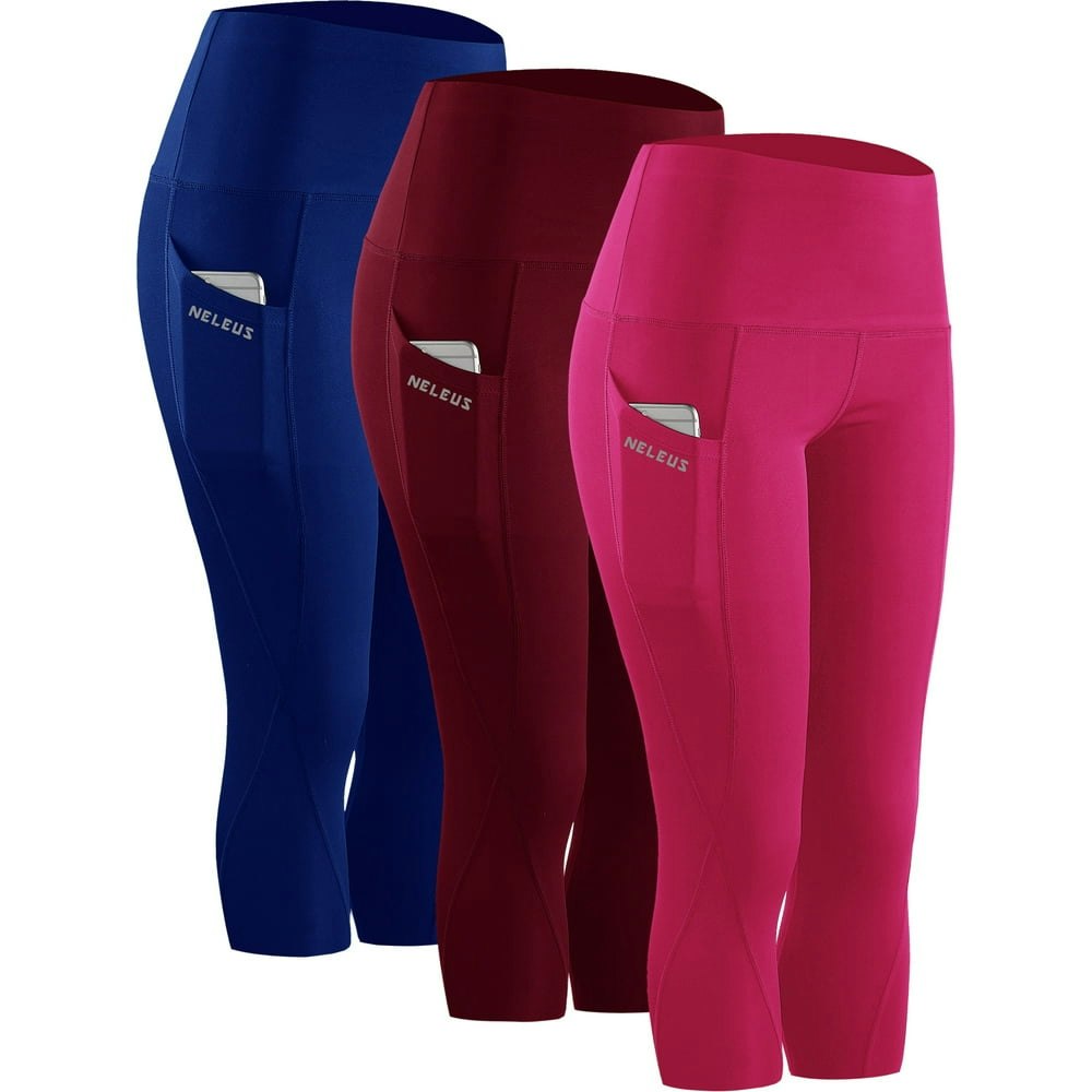 NELEUS Women's Capri Yoga Leggings with Pocket 3-Pack: $33.99 NELEUS Women's Capri Yoga Leggings with Pocket 3-Pack: $33.99