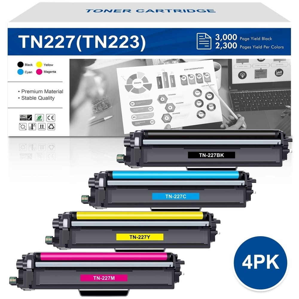 VIPink TN227 Toner Cartridge 4-Pack: $29.87 VIPink TN227 Toner Cartridge 4-Pack: $29.87