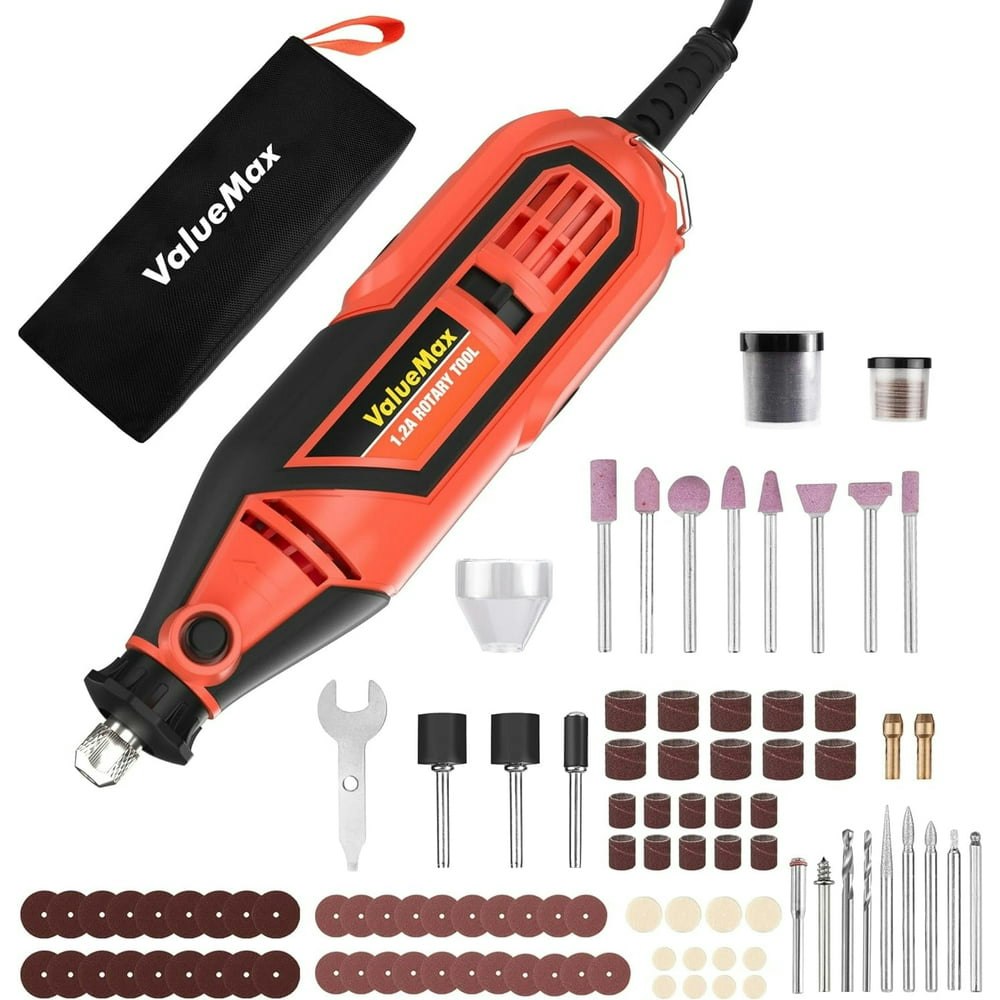 ValueMax 1.2A 35,000 RPM 5-Speed Rotary Tool 120-Piece Set: $22.49