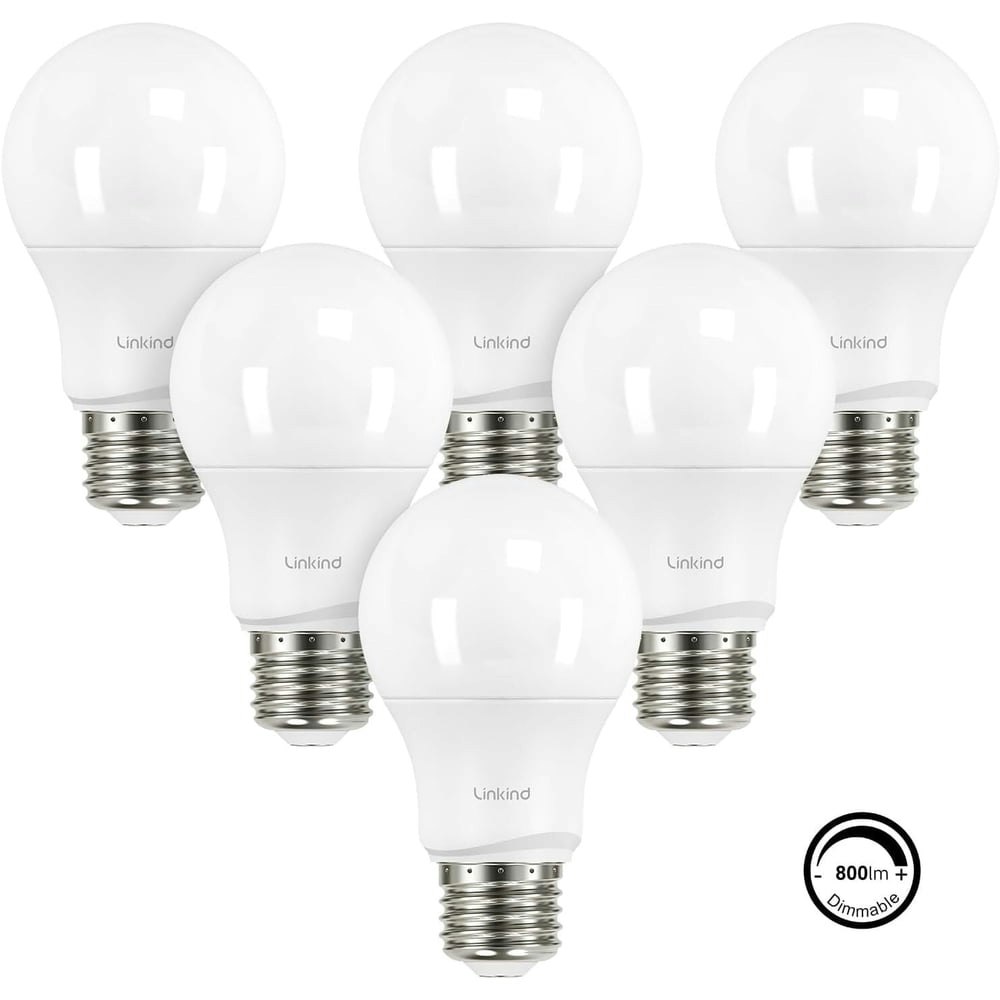 Linkind A19 60W Equivalent Dimmable LED Light Bulbs 6-Pack: $12.99 Linkind A19 60W Equivalent Dimmable LED Light Bulbs 6-Pack: $12.99