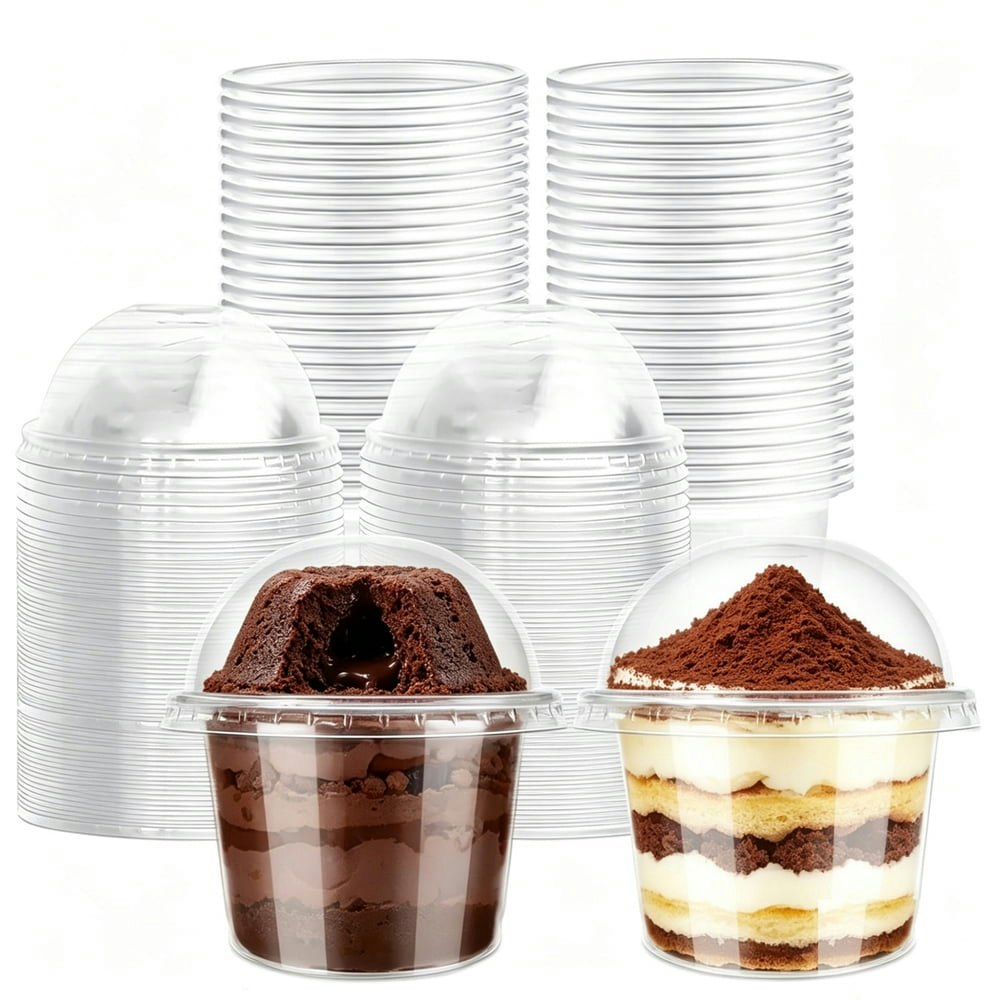 Bexikou 8oz Clear Plastic Cups with Dome Lids 25-Pack: $10.99 Bexikou 8oz Clear Plastic Cups with Dome Lids 25-Pack: $10.99