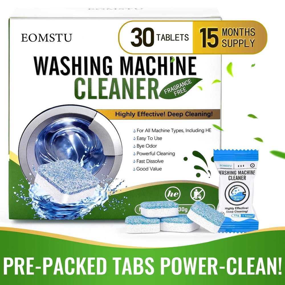 EOMSTU Washing Machine Cleaner Tablets 30 Count: $12.30