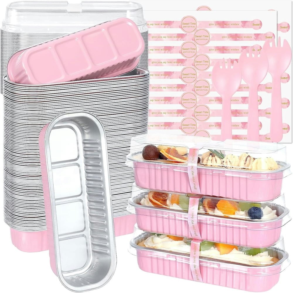 6.8oz Mini Aluminum Foil Loaf Pans with Lids and Spoons 100-Pack: $35.99 6.8oz Mini Aluminum Foil Loaf Pans with Lids and Spoons 100-Pack: $35.99
