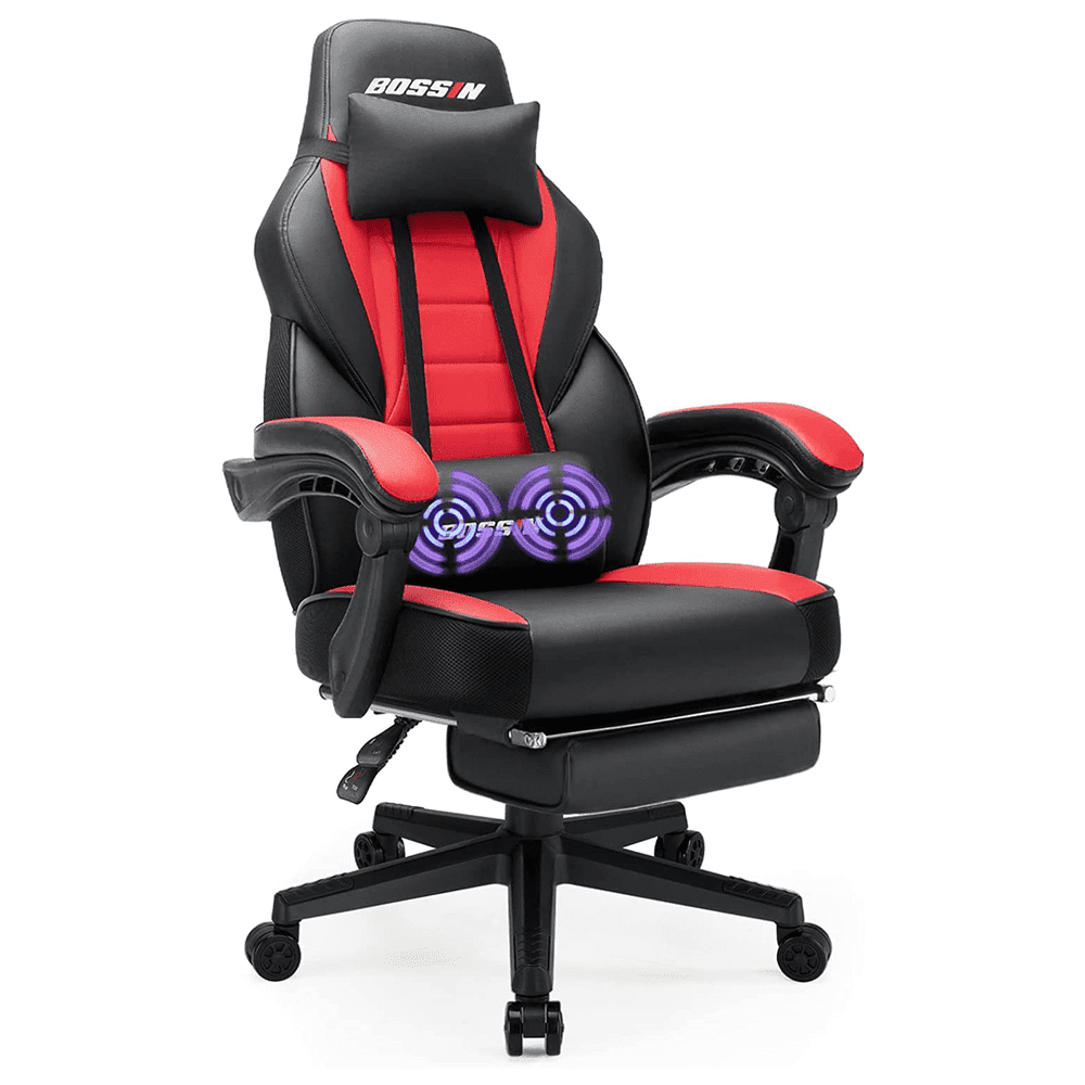 Bossin Gaming Chair with Footrest and Massage: $104.90