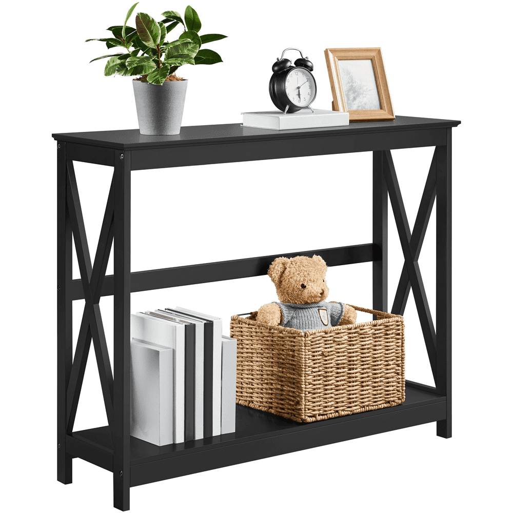 Yaheetech 2-Tier X-Design Console Table: $52.99 Yaheetech 2-Tier X-Design Console Table: $52.99