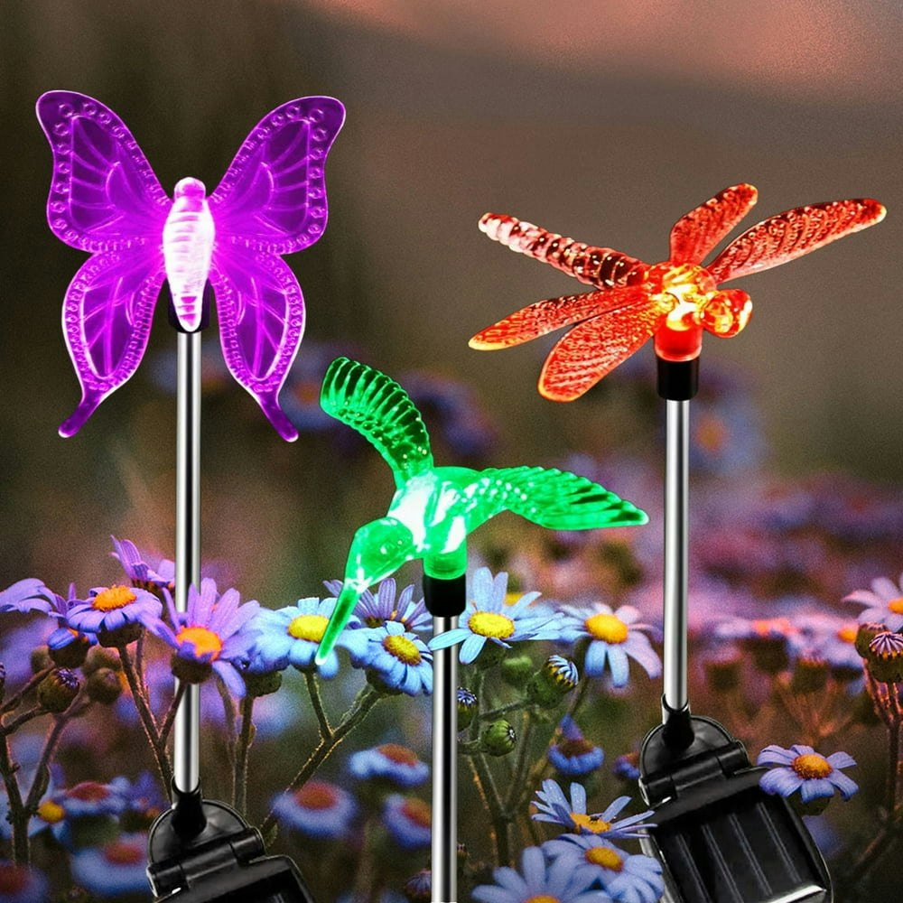 Solar Garden Stake Lights 3-Pack: $13.99 Solar Garden Stake Lights 3-Pack: $13.99
