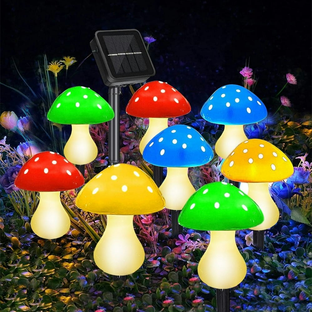 QiShi 23-foot Solar Powered Mushroom Garden Stake Lights: $15.92 QiShi 23-foot Solar Powered Mushroom Garden Stake Lights: $15.92