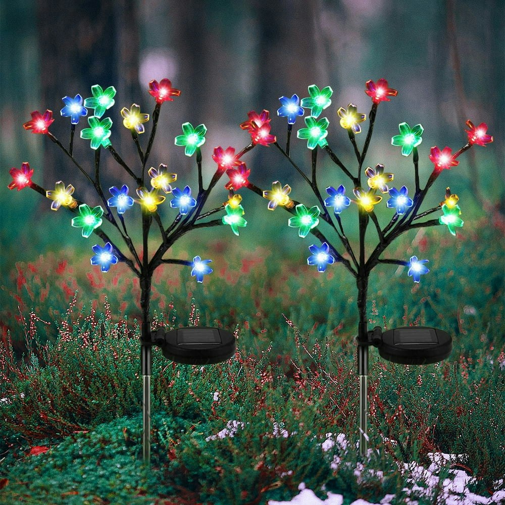 QiShi Solar Cherry Blossom Fairy Lights 2-Pack: $15.90