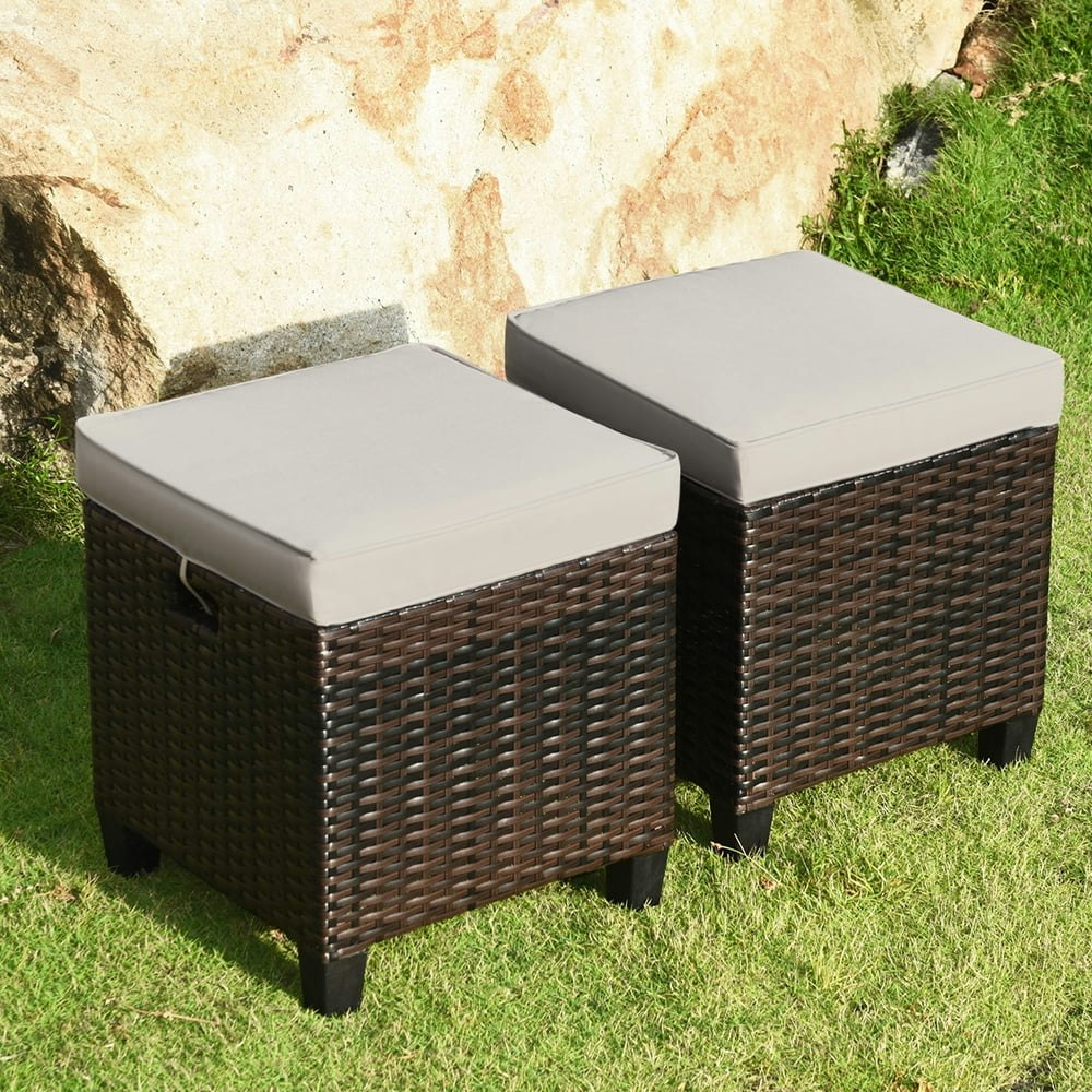 Gymax Rattan Patio Ottoman 2-Pack: $71.99 Gymax Rattan Patio Ottoman 2-Pack: $71.99