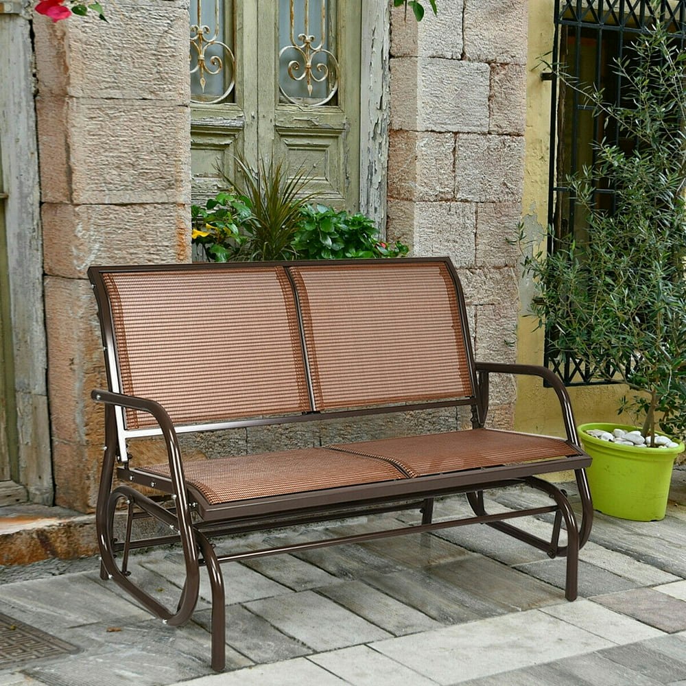 Gymax 48-Inch Outdoor Patio Swing Glider Bench: $107.99