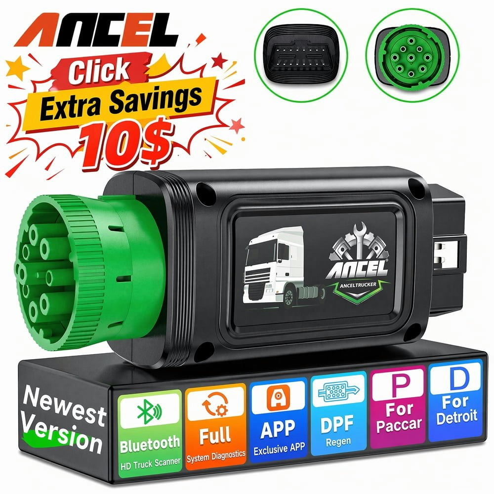 Ancel HD110 Heavy Duty Truck and Car OBD2 Diagnostic Scanner: $169.99 Ancel HD110 Heavy Duty Truck and Car OBD2 Diagnostic Scanner: $169.99