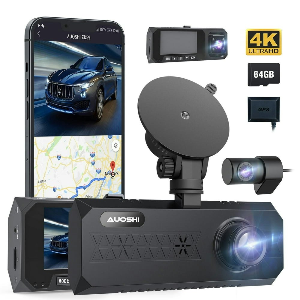 Auoshi 3-Channel 4K Dash Cam 64GB: $109.99 Auoshi 3-Channel 4K Dash Cam 64GB: $109.99