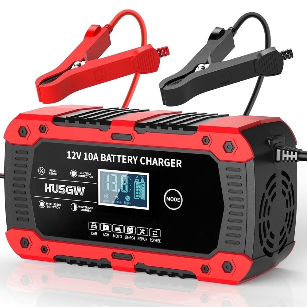 Husgw 10A 12V Fully-Automatic Smart Car Battery Charger: $23.98 Husgw 10A 12V Fully-Automatic Smart Car Battery Charger: $23.98