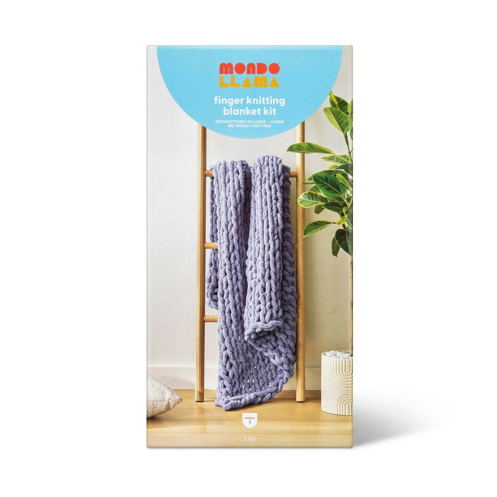 Mondo Llama Large Knit Blanket Craft Kit: $30