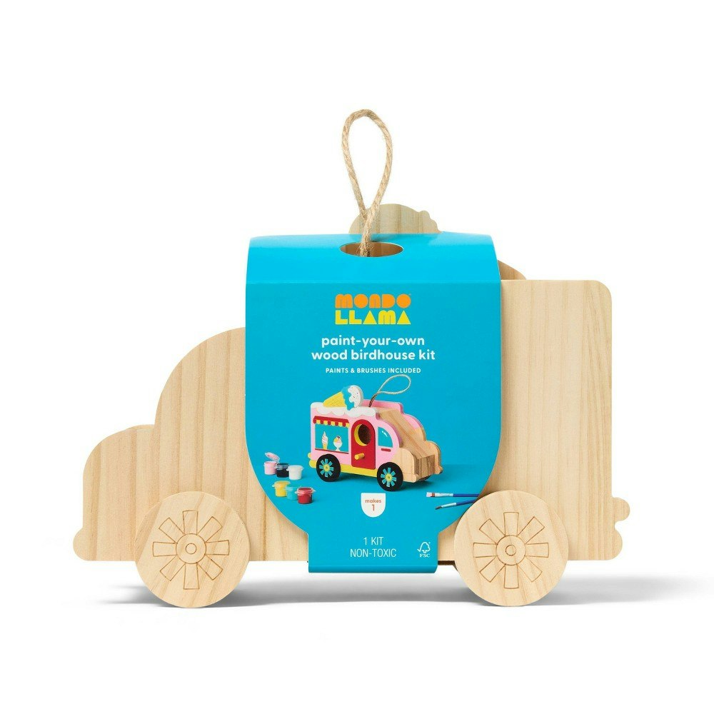 Mondo Llama Ice Cream Truck Birdhouse Painting Kit: $10 Mondo Llama Ice Cream Truck Birdhouse Painting Kit: $10