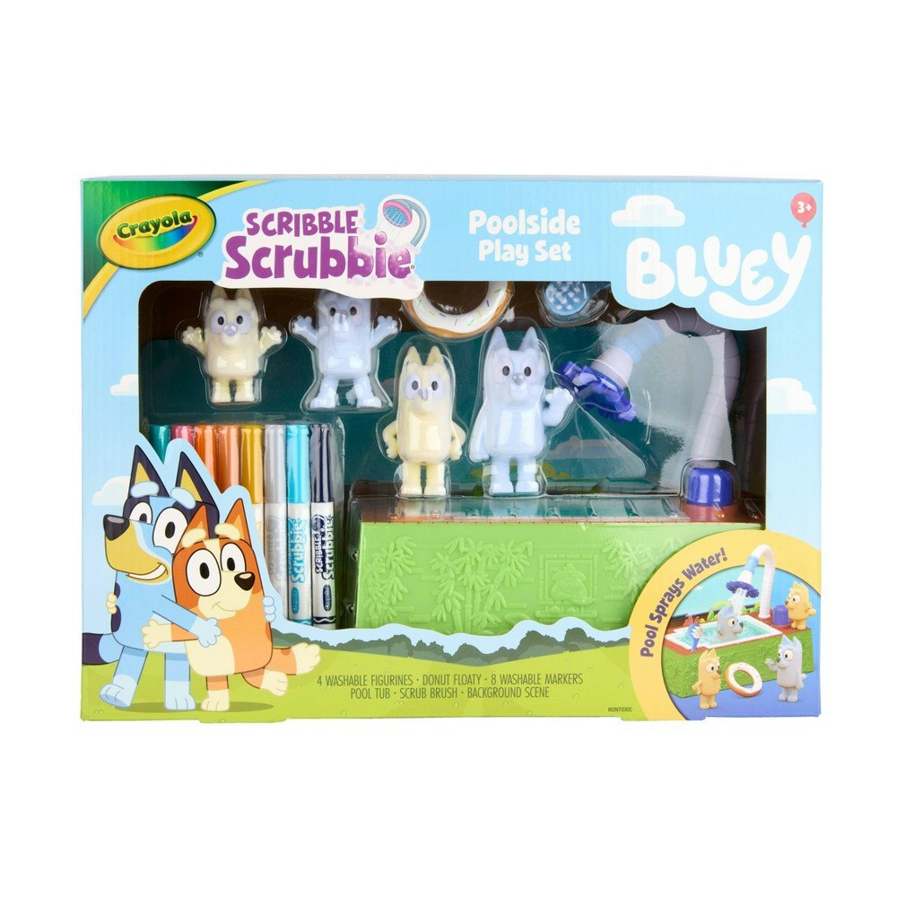 Crayola Scribble Scrubbie Bluey Poolside Playset: $15.59