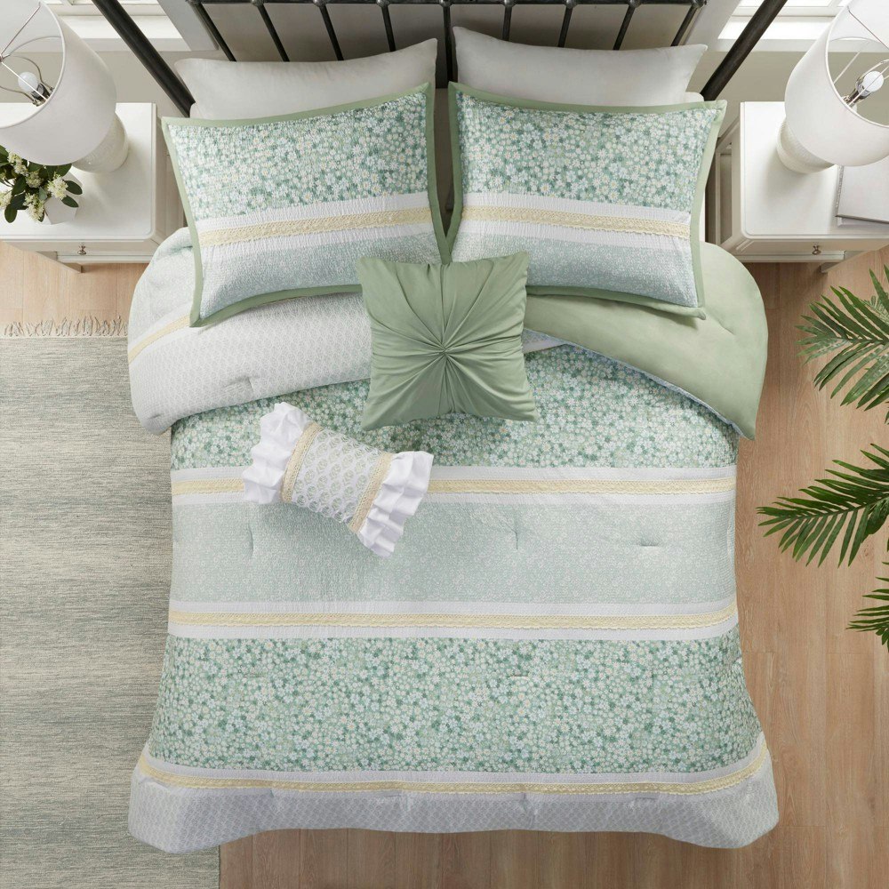 Madison Park Tulia Seersucker Comforter Bedding Set 5-Piece: $55.99 Madison Park Tulia Seersucker Comforter Bedding Set 5-Piece: $55.99