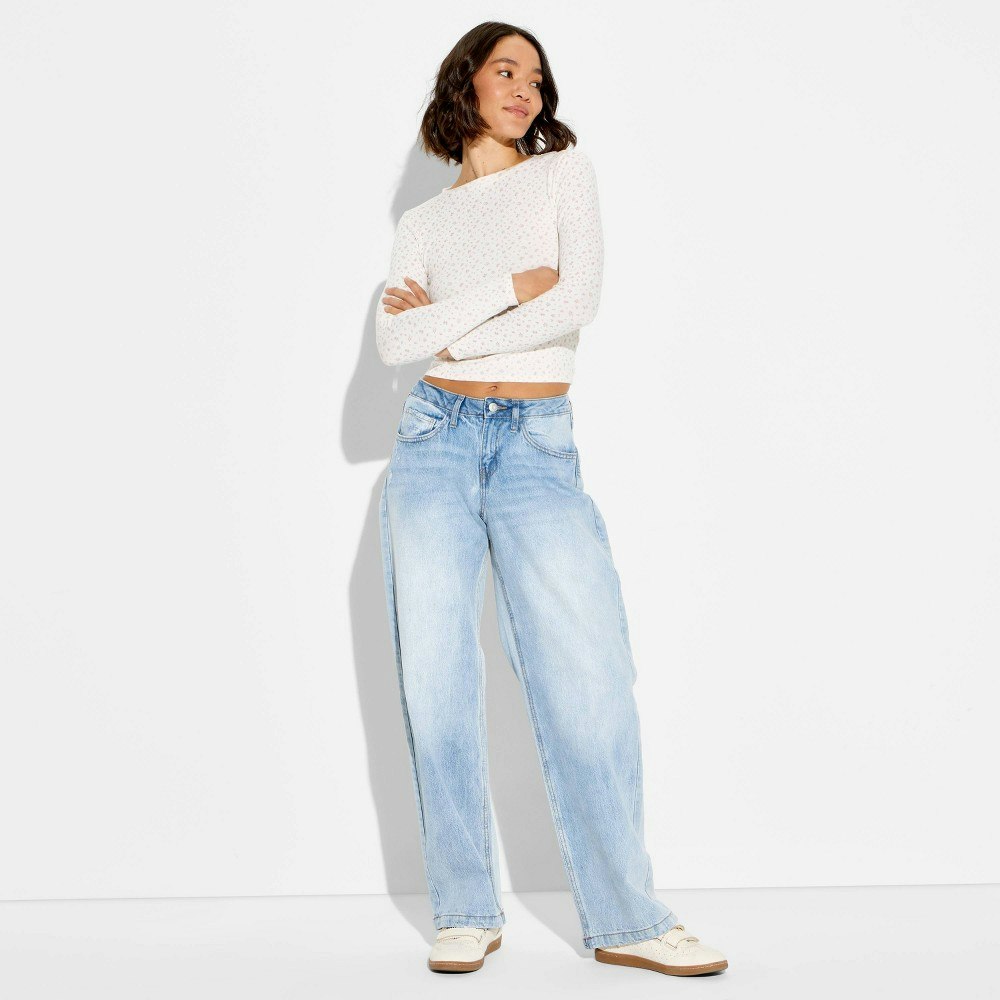 Wild Fable Women's Low-Rise Straight Curvy Fit Jeans: $28