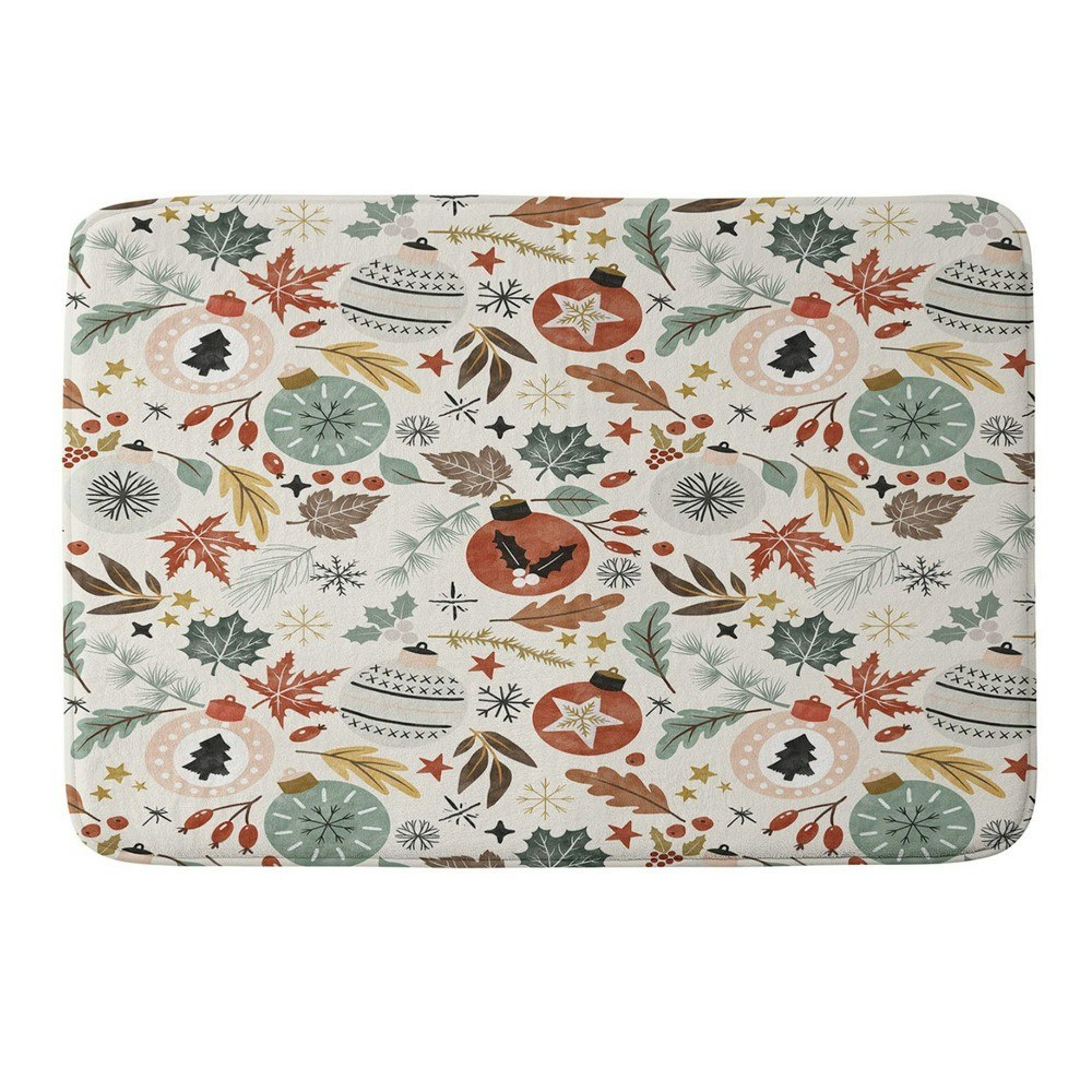 Marta Barragan Camarasa Christmas Memory Foam Bath Rug: $60.99