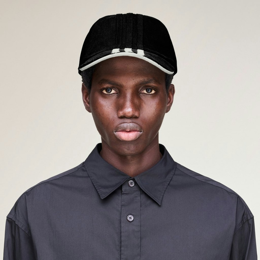 Y-3 Striped Cap: $70 Y-3 Striped Cap: $70