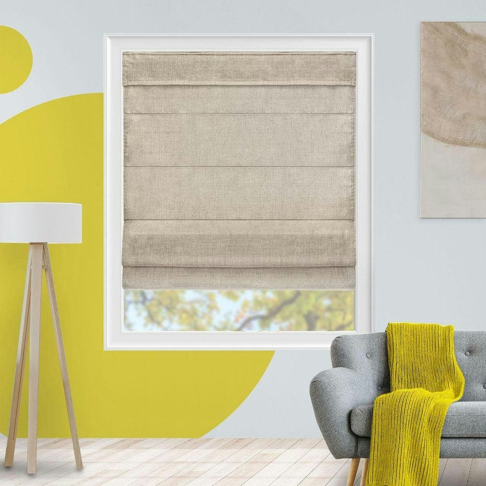 Burton Flax Light Filtering Cordless Roman Shades 34 in. W x 48 in. L: $85.97 Burton Flax Light Filtering Cordless Roman Shades 34 in. W x 48 in. L: $85.97