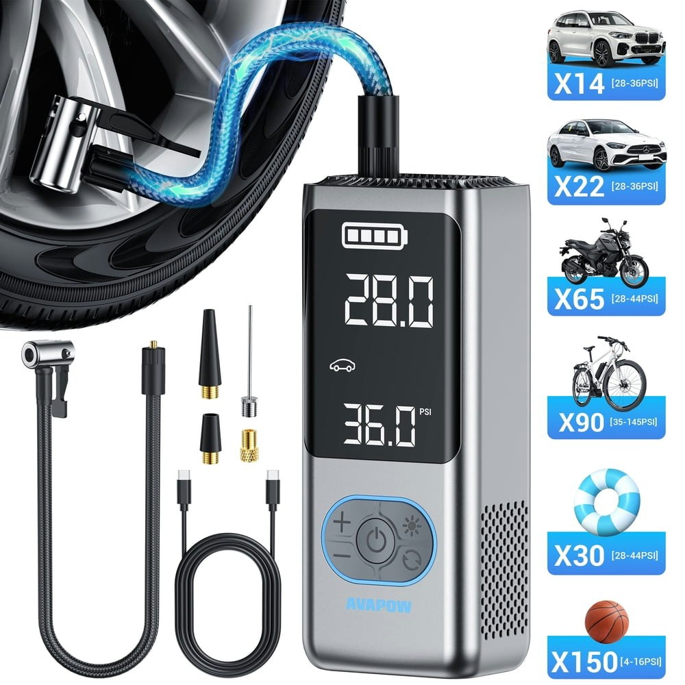 Avapow 150-PSI Cordless Portable Air Compressor: $42.99 Avapow 150-PSI Cordless Portable Air Compressor: $42.99