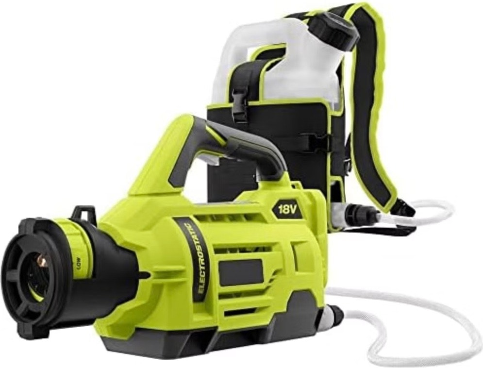Ryobi 18V Cordless Electrostatic 1-Gallon Sprayer (Tool Only): $27 Ryobi 18V Cordless Electrostatic 1-Gallon Sprayer (Tool Only): $27