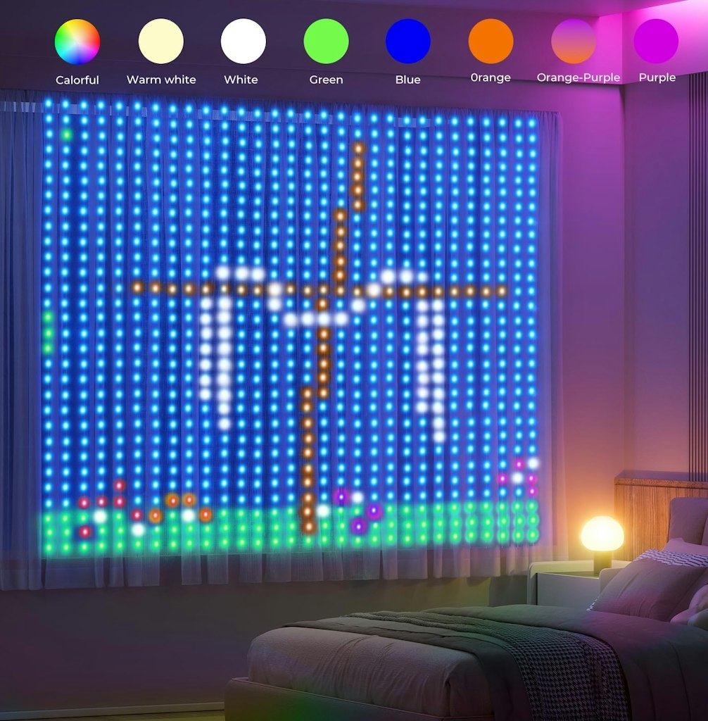 Brightown 400-LED RGBIC Smart Fairy Light Curtain: $13 Brightown 400-LED RGBIC Smart Fairy Light Curtain: $13