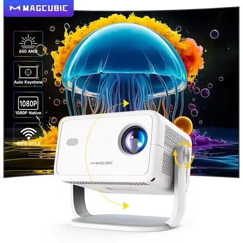 Magcubic Native 1080P 650 ANSI Portable Projector: $57