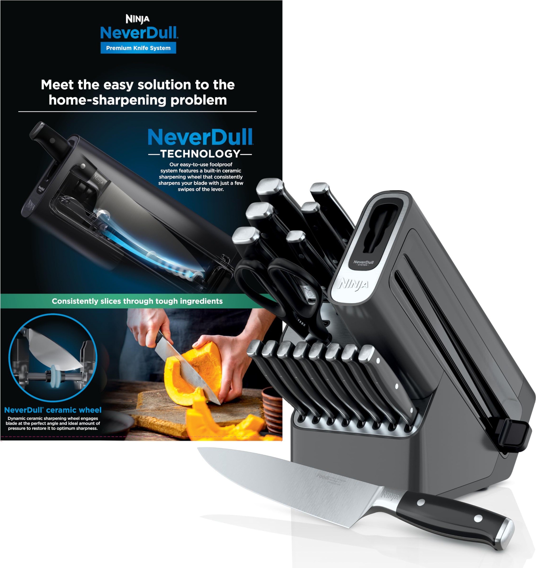 Ninja NeverDull 17-Piece Knife Block Set for $250 + free shipping