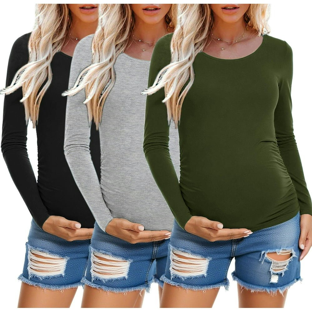 Long Sleeve Maternity Shirts 3-Pack: $29.97 Long Sleeve Maternity Shirts 3-Pack: $29.97