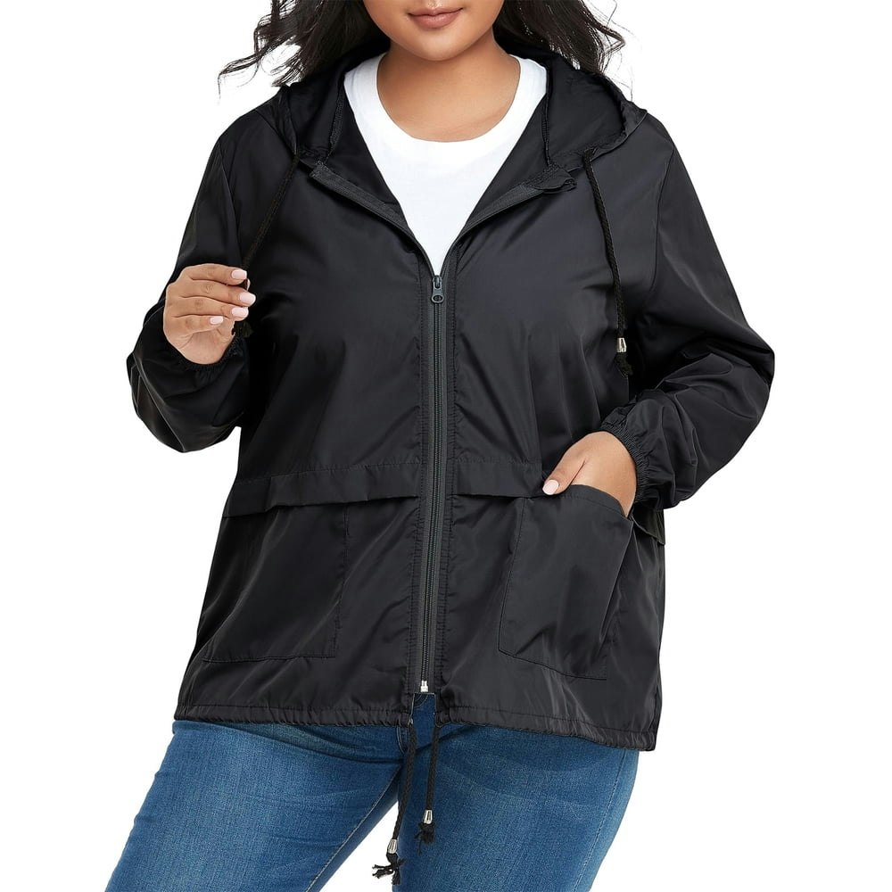 American Trends Plus Size Waterproof Hooded Rain Jacket 3XL: $23.59 American Trends Plus Size Waterproof Hooded Rain Jacket 3XL: $23.59