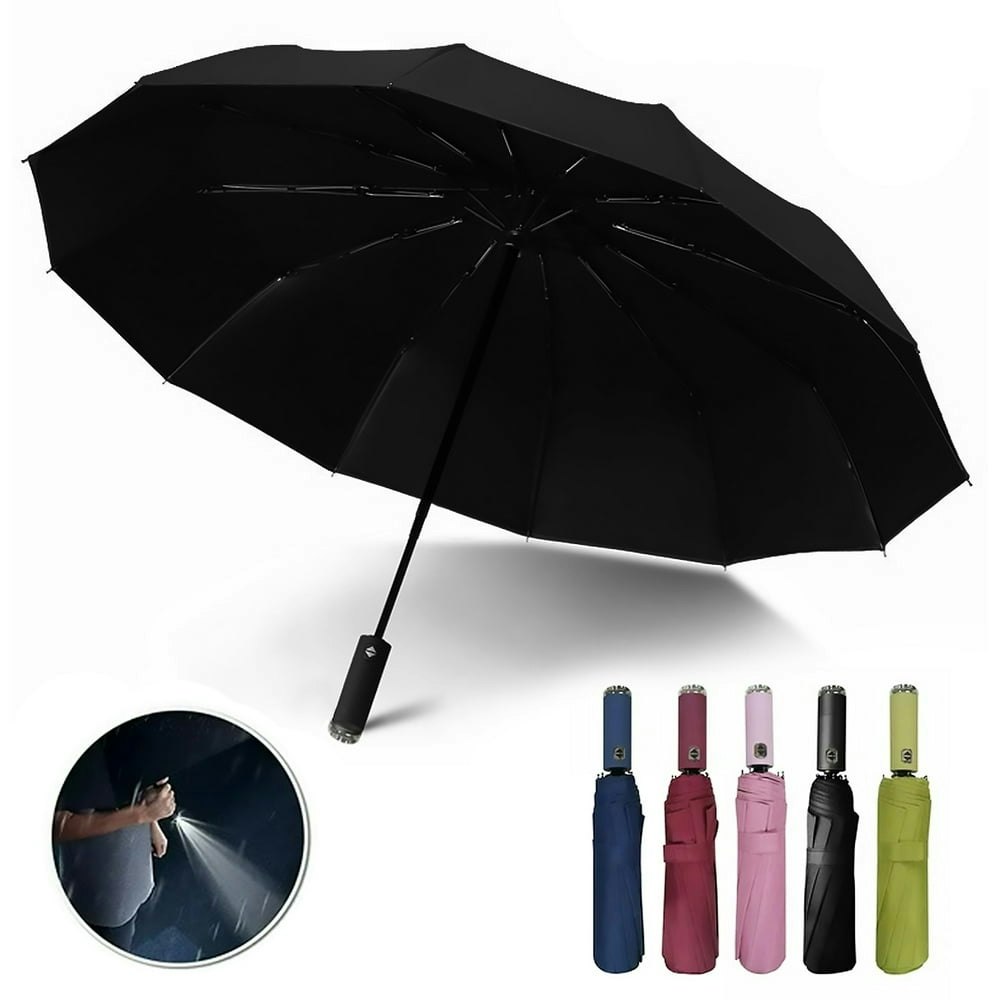 Automatic Folding Umbrella with LED Flashlight Handle: $11.99 Automatic Folding Umbrella with LED Flashlight Handle: $11.99