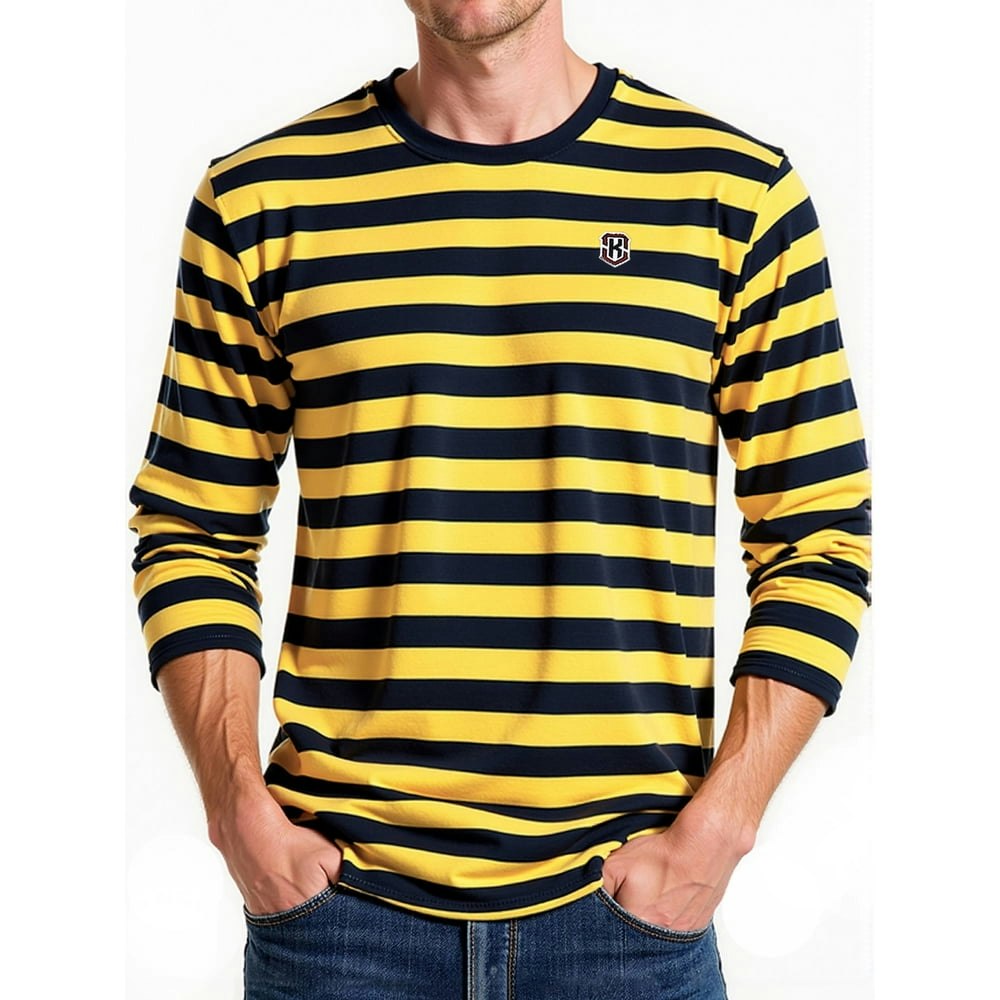 HAOMEILI Men's Striped Crewneck Long-Sleeve T-Shirt: $14.69 HAOMEILI Men's Striped Crewneck Long-Sleeve T-Shirt: $14.69