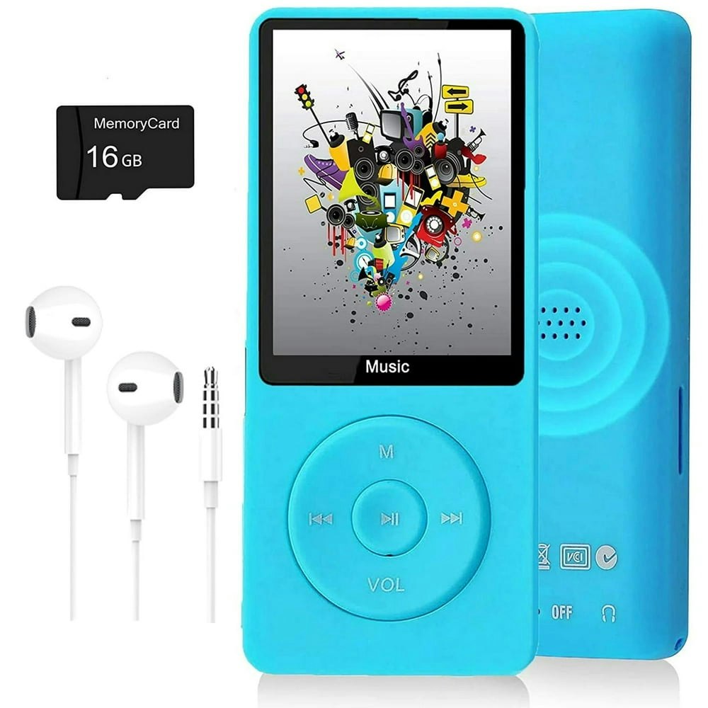 MP3 Player with 16GB Micro SD Card: $13.29