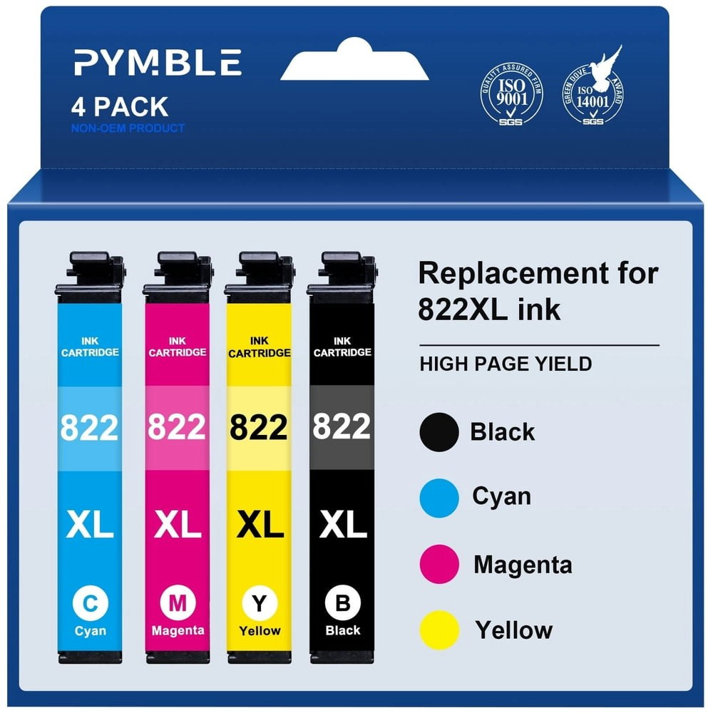Epson 822XL Ink Cartridges 4-Pack: $23.68 Epson 822XL Ink Cartridges 4-Pack: $23.68
