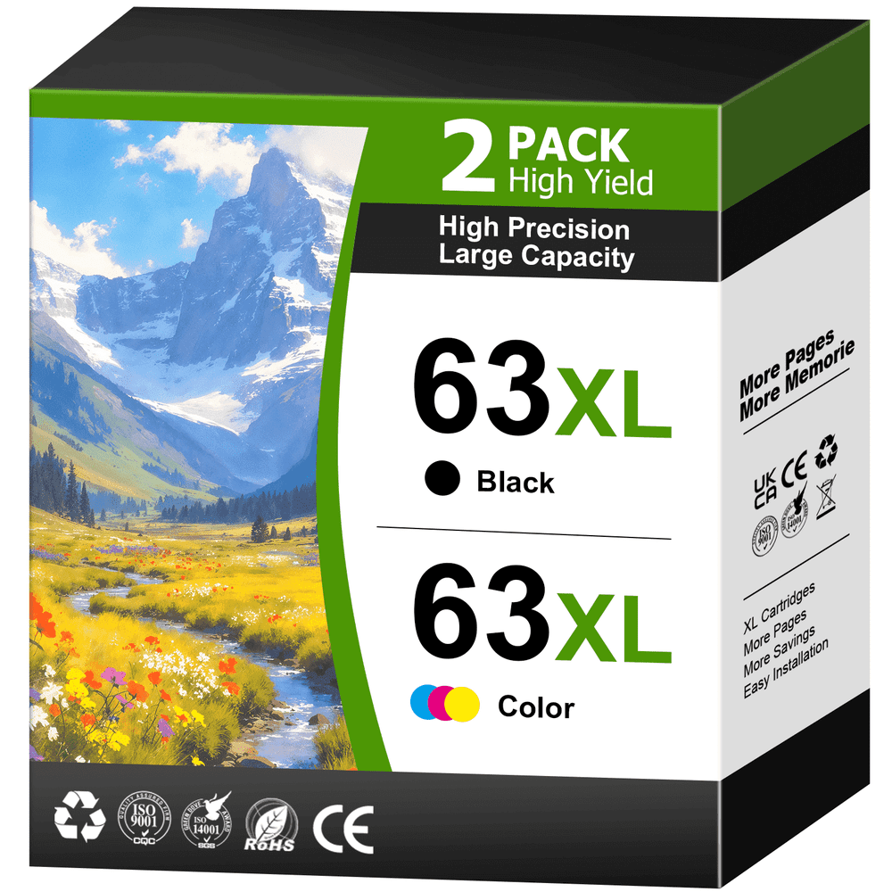 63XL Compatible HP 63 Ink Cartridges Black and Tri-Color: $26.88 63XL Compatible HP 63 Ink Cartridges Black and Tri-Color: $26.88