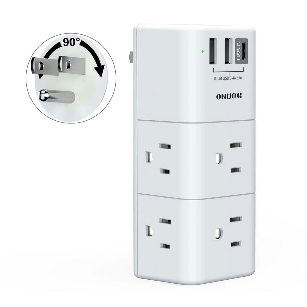 Ondog 6-Outlet USB Wall Surge Protector: $9.59 Ondog 6-Outlet USB Wall Surge Protector: $9.59
